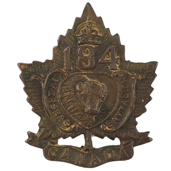 WW! Canadian 184th Battalion Collar Badge - Southern Manitoba