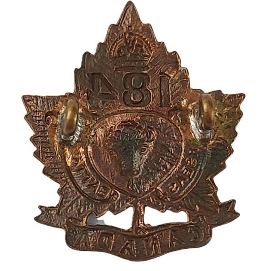 WW! Canadian 184th Battalion Collar Badge - Southern Manitoba