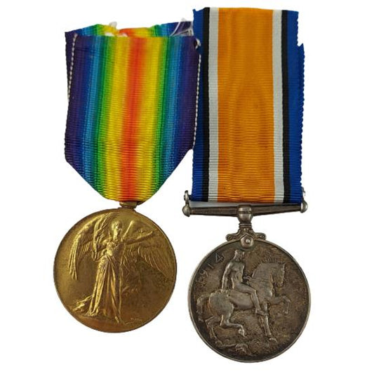 WW1 British Medal Pair - Northumberland Yeomanry (Hussars)