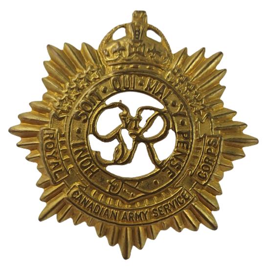 WW2 RCASC Royal Canadian Army Service Corps Cap Badge