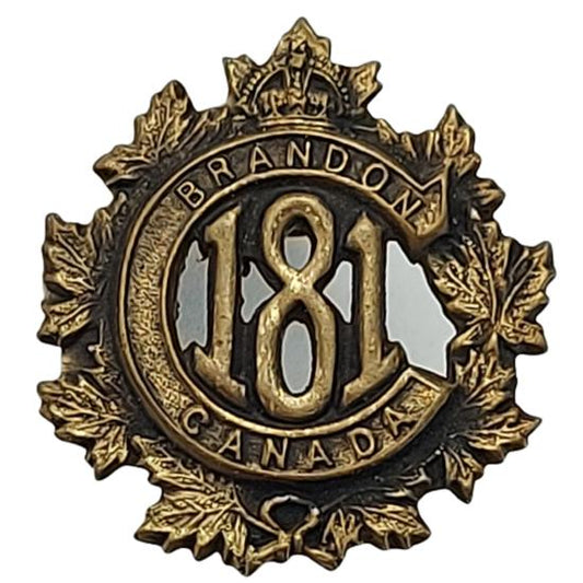 WW1 Canadian 181st Battalion Collar Badge - Brandon Manitoba