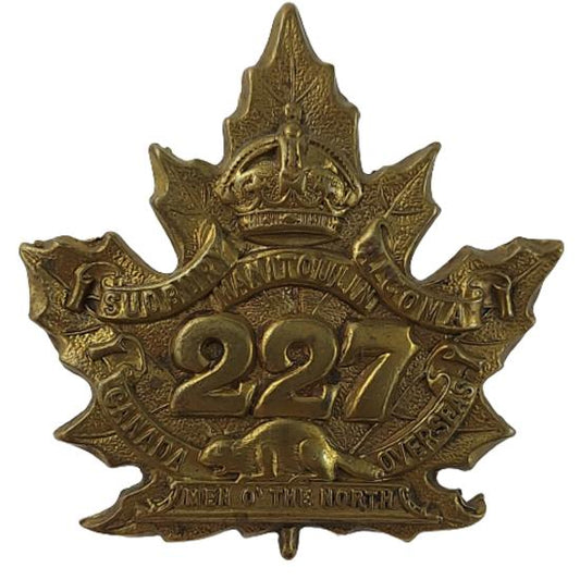 WW1 Canadian 227th Battalion Cap Badge - Sudbury-Manitoulin-Algoma, Men o' the North