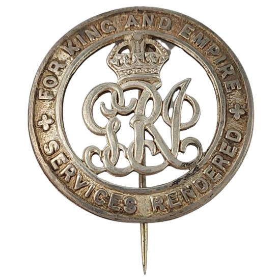 WW1 British BEF Class A Service Badge - For King And Empire Services Rendered
