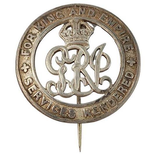 WW1 British BEF Class A Service Badge - For King And Empire Services Rendered