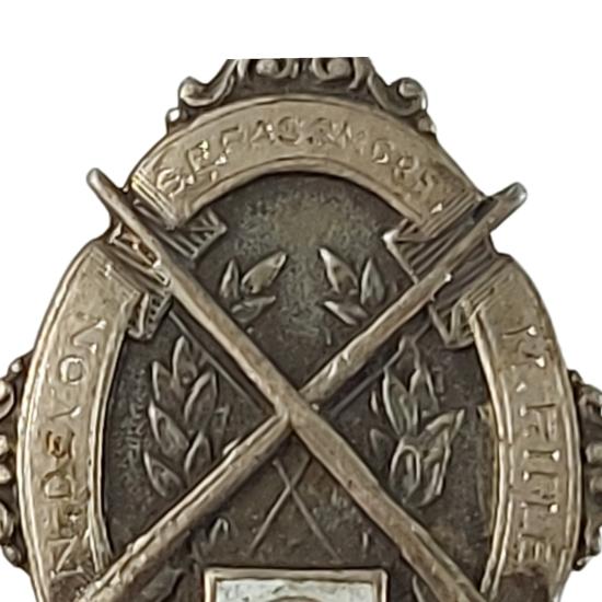 British 1914 North Devon S.E. Pasmore Military Rifle Championship Award Pendant