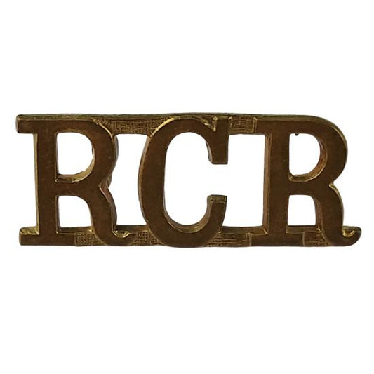 WW2 Canadian RCR Royal Canadian Regiment Brass Shoulder Title