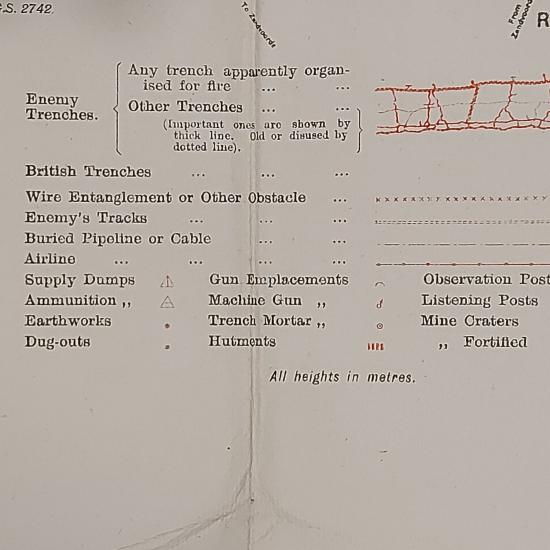 Canadian Officer Named WW1 Map Of Belgium-9th Canadian Railway Troops Officer