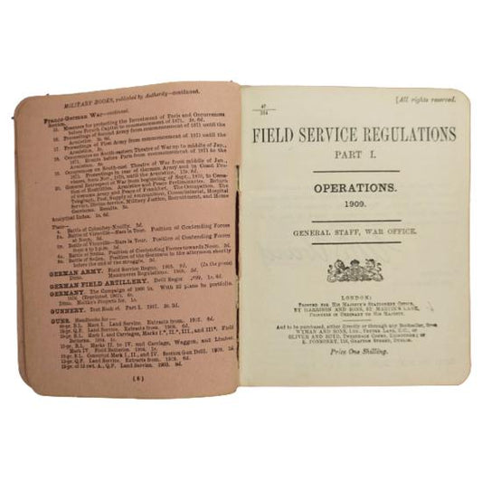 Pre-WW1 Field Service Regulations, Part 1, Operations, 1909