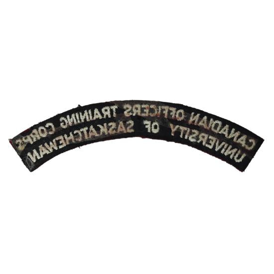 Canadian Officer Training Corps University Of Saskatchewan Cloth Shoulder Title