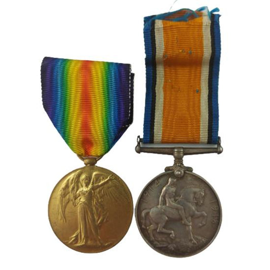 WW1 British Medal Pair - Devon Regiment