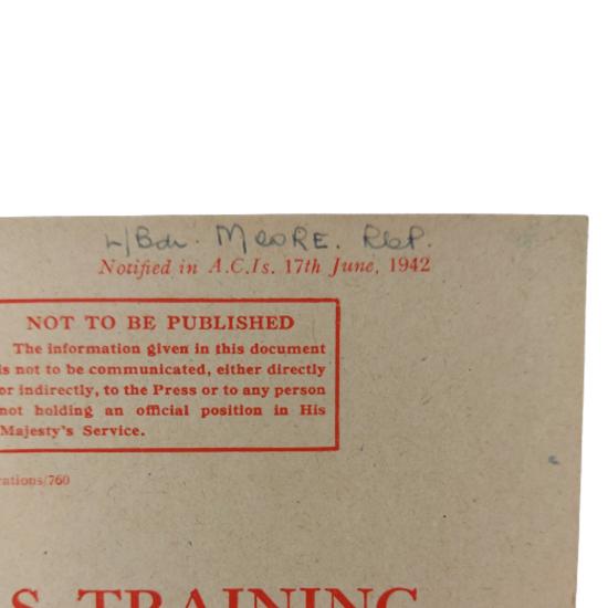 Named WW2 Gas Training Manual 1942