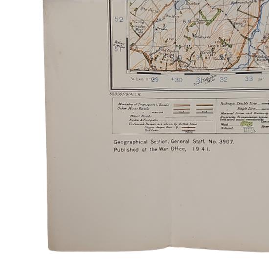 WW2 British Ordnance Survey Map Of England And Wales