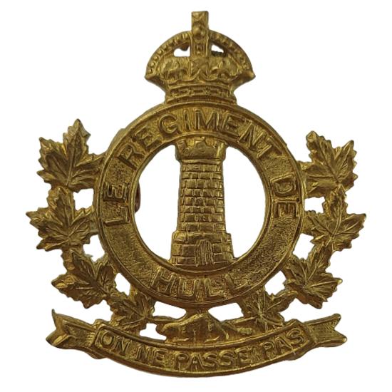 WW2 Canadian Regiment De Hull Cap Badge