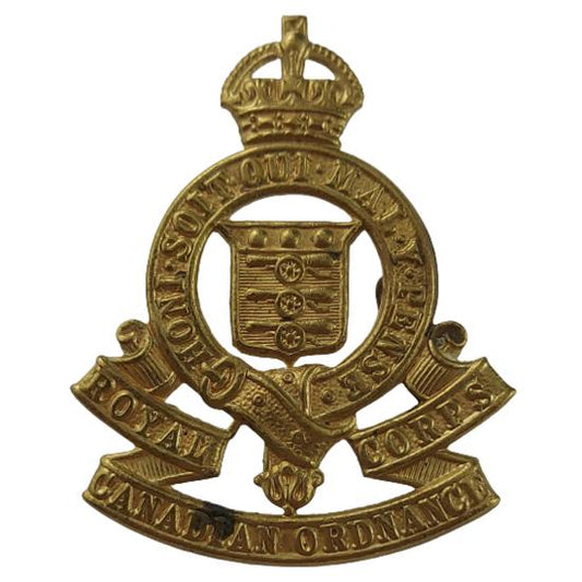 WW2 Canadian RCOC Ordnance Corps Cap Badge