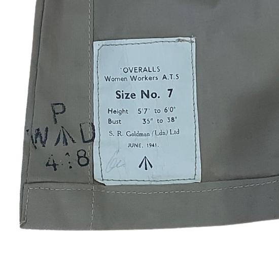 WW2 British ATS Auxiliary Territorial Service Coveralls