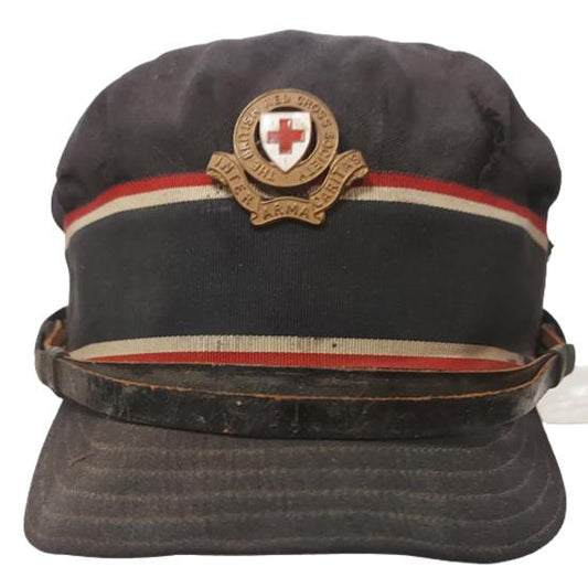 WW2 Women's British Red Cross Cap With Badge