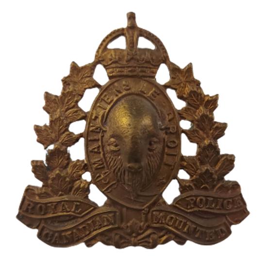 WW2 RCMP Royal Canadian Mounted Police Cap Badge