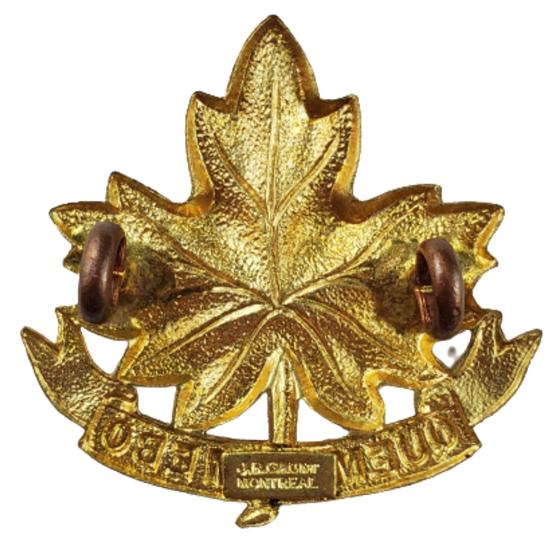 WW2 Le Regiment de Joliette Officer's Collar Badge - Gaunt Montreal