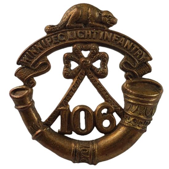 Pre-WW1 106th Winnipeg Light Infantry Collar Badge