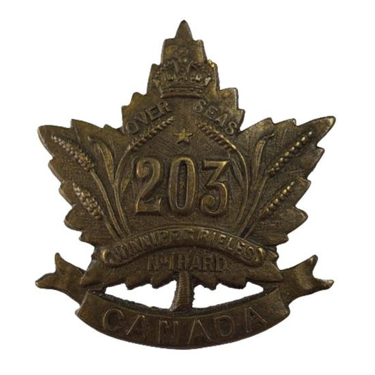 WW1 203rd Battalion (Winnipeg Rifles) Collar Badge - Birks