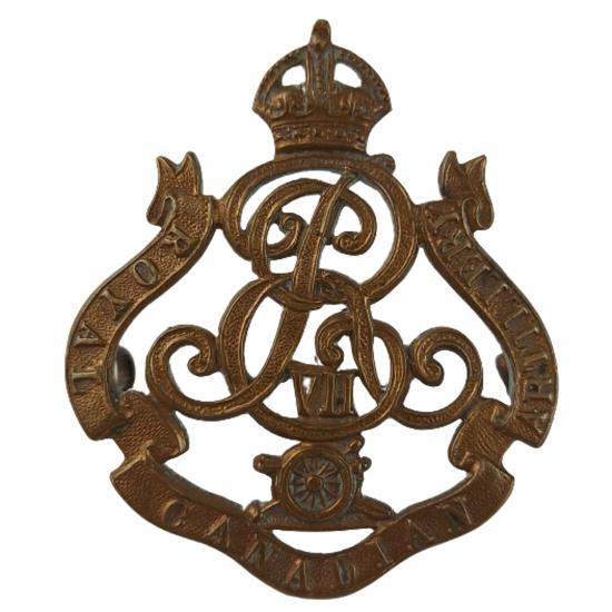 Pre-WW1 Edward VII Royal Canadian Artillery Cap Badge 1901-1910