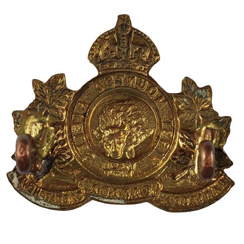 WW1 1st Canadian Mounted Rifles Collar Badge - Tiptaft