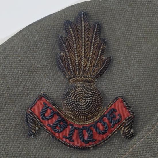 WW2 RCA Royal Canadian Artillery Wedge Cap With Badge-Officer's Private Purchase