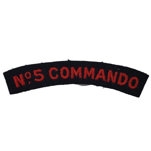 WW2 British No.5 Commando Cloth Shoulder Title