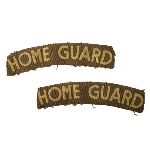 WW2 British Home Guard Printed Canvas Shoulder Titles