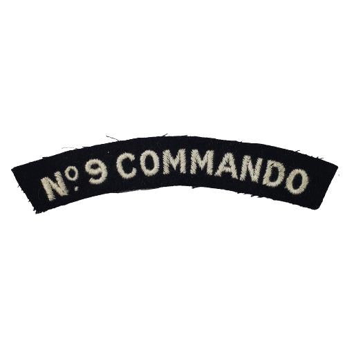WW2 British Number 9 Commando cloth Shoulder Title