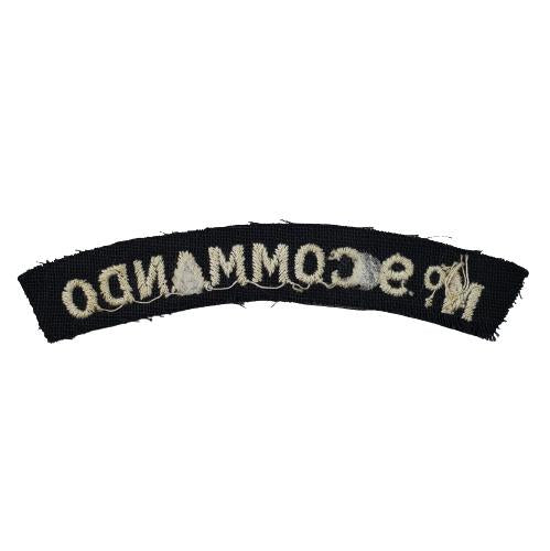 WW2 British Number 9 Commando cloth Shoulder Title