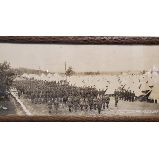 WW1 Canadian Yard Long Framed Photo- Signal Training Depot Ottawa 1917