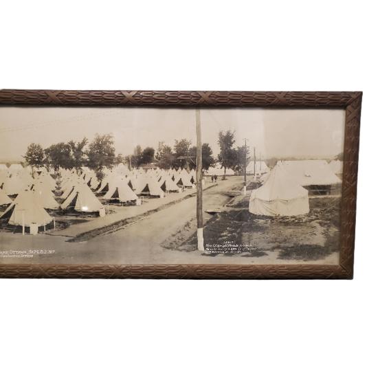 WW1 Canadian Yard Long Framed Photo- Signal Training Depot Ottawa 1917