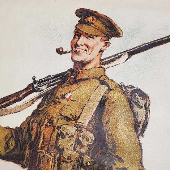 WW1 British Enlistment Poster-'Come Along Boys !'