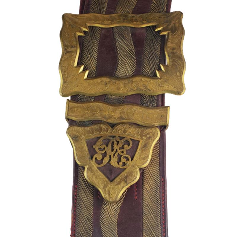Pre-WW1 British Royal Engineers Cross Belt And Sword Hangers