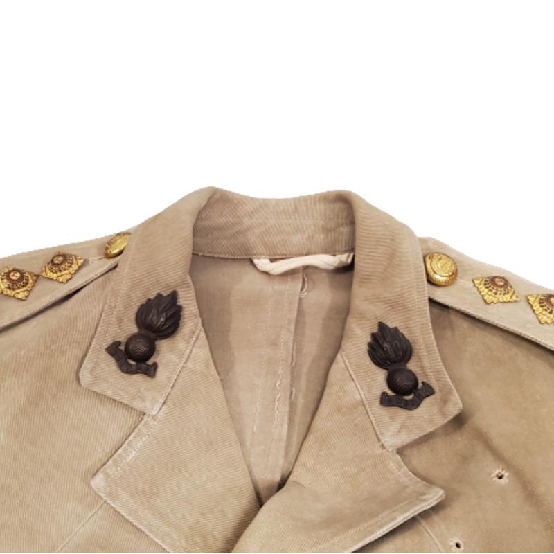Pre-WW2 British Royal Engineers Officer's Arrow Cuff Canvas Tunic
