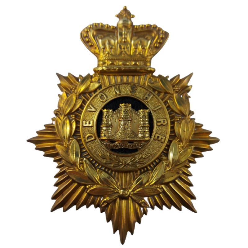 British Victorian Devonshire Regiment Helmet Plate