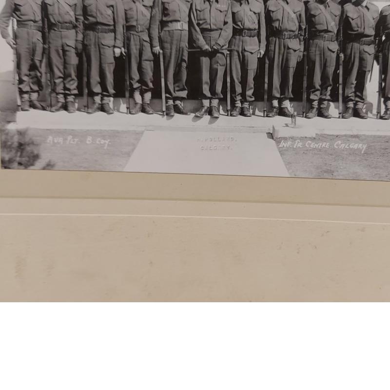 WW2 Photo On Matte Matte - Infantry Training Center Calgary