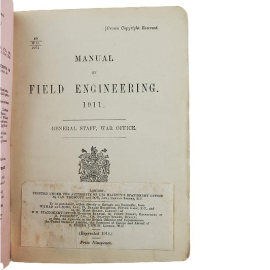 Pre-WW1 British 1911 Field Engineering Manual