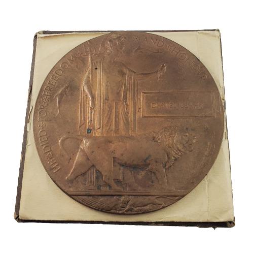 WW1 British Memorial Plaque In Envelope