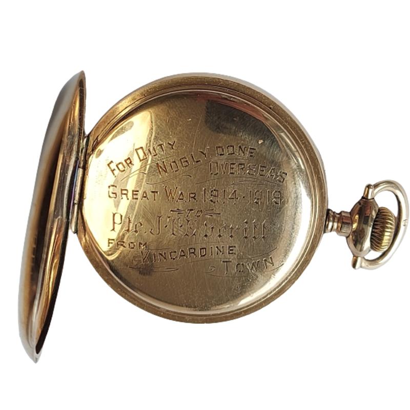 Name Engraved Presentation WW1 Canadian Omega Pocket Watch - 160th Bn - 18th Bn.