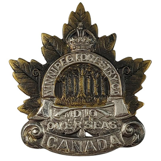 WW1 Canadian Winnipeg Forestry Corps Officer's Cap Badge