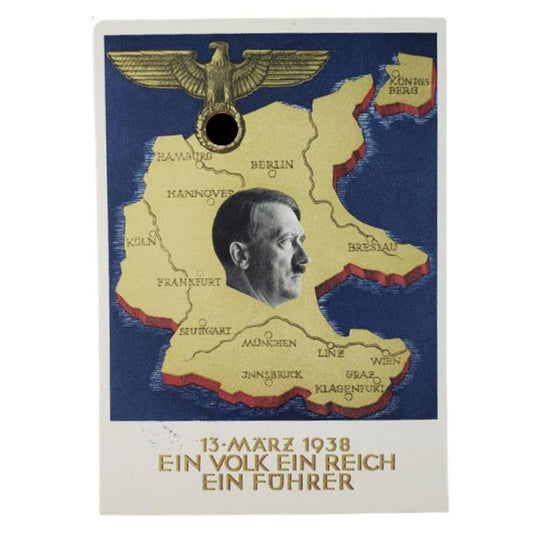 1938 German Commemorative Austrian 'Anschluss' Postcard