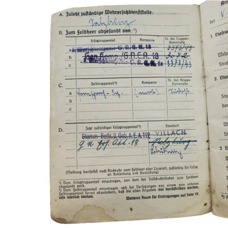 WW2 German Soldbuch-Wehrpass Books