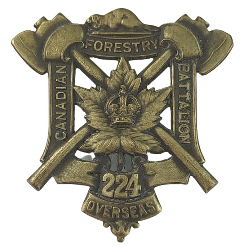 WW1 Canadian 224th Battalion (Forestry) Cap Badge