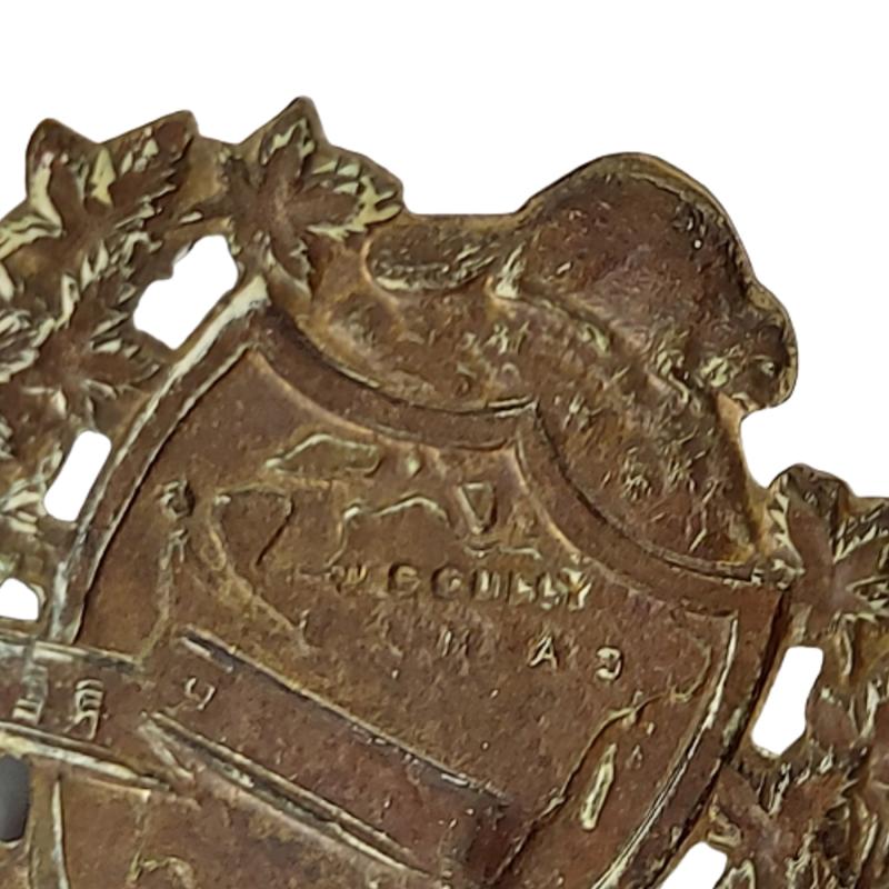 1924-1936 Saskatchewan Border Regiment Collar Badge Pair - Scully