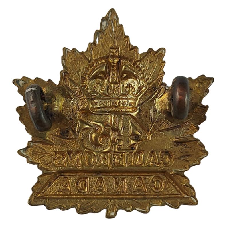 WW1 Canadian 43rd Battalion (Cameron Highlanders) Collar Badge