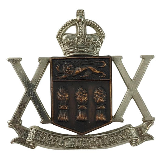 WW2 Canadian 20th Saskatchewan Armoured Regiment Cap Badge -Scully Montreal