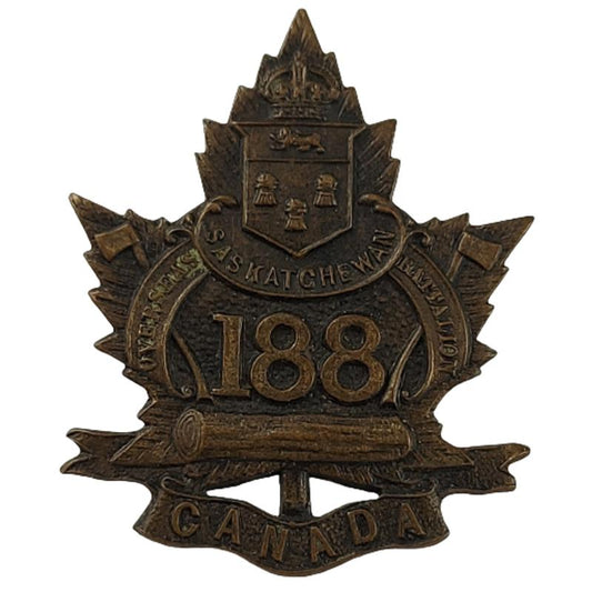 WW1 Canadian 188th Battalion (Prince Albert, Saskatchewan) OR's Cap Badge