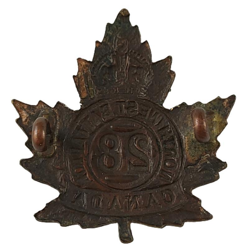 WW1 Canadian 28th Battalion (North West) Cap Badge